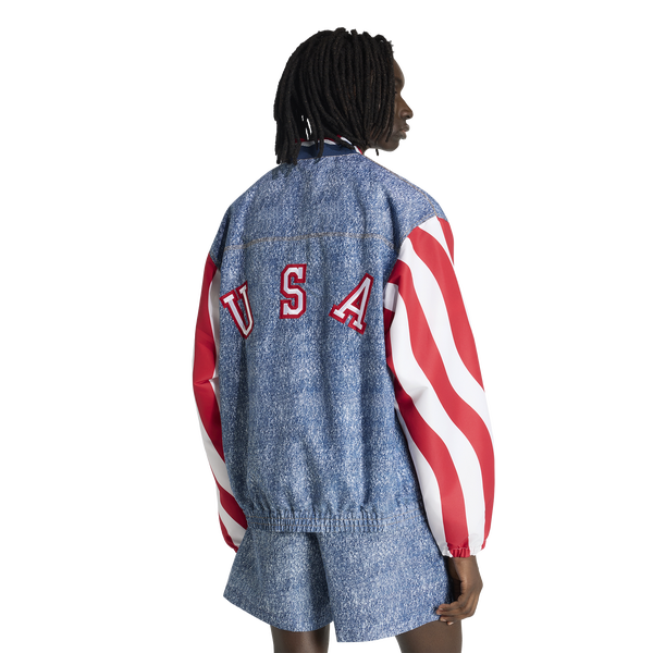 adidas US Denim Graphic Jacket - Men's - White - Image 2