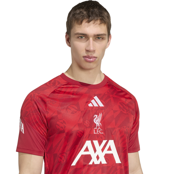 adidas Liverpool FC Pre-Match Jersey - Men's - Red - Image 3