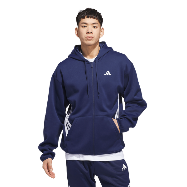 adidas Crazy Warm Full-Zip Hoodie - Men's - Team Navy Blue/White