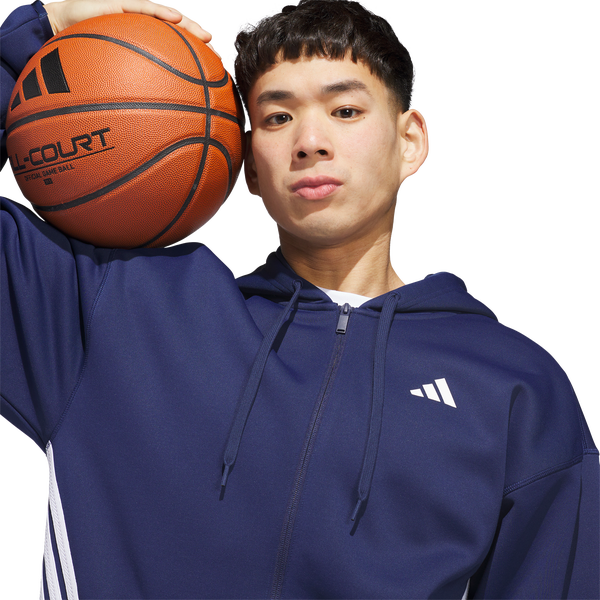 adidas Crazy Warm Full-Zip Hoodie - Men's - Team Navy Blue/White - Image 3