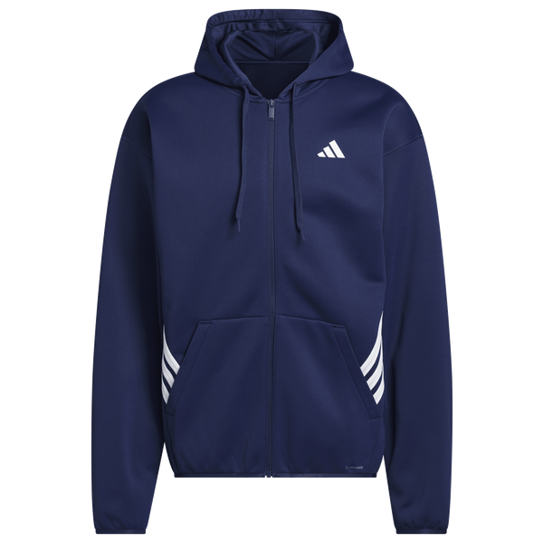 adidas Crazy Warm Full-Zip Hoodie - Men's - Team Navy Blue/White - Image 6