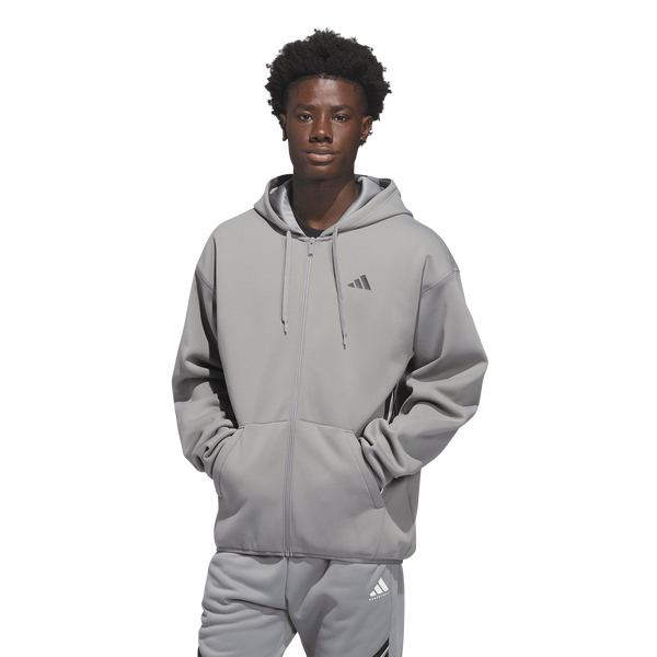 adidas Crazy Warm Full-Zip Hoodie - Men's - Grey/Black