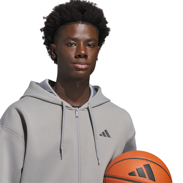 adidas Crazy Warm Full-Zip Hoodie - Men's - Grey/Black - Image 3