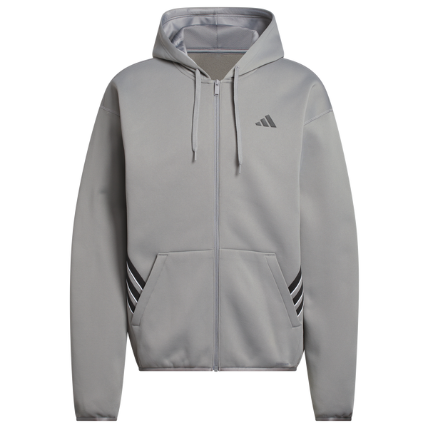 adidas Crazy Warm Full-Zip Hoodie - Men's - Grey/Black - Image 6