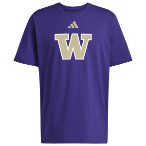 adidas College Logo Short Sleeve T-Shirt - Men's - Purple