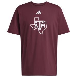 adidas College Logo Short Sleeve T-Shirt - Men's - Maroon
