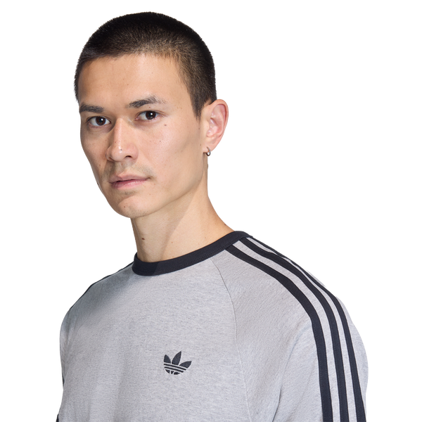 adidas 3-Stripes T-Shirt - Men's - Medium Grey Heather - Image 3