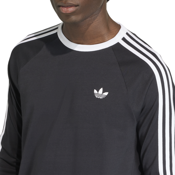 adidas Originals 3 Stripes Long Sleeve T-Shirt - Women's - Black - Image 3