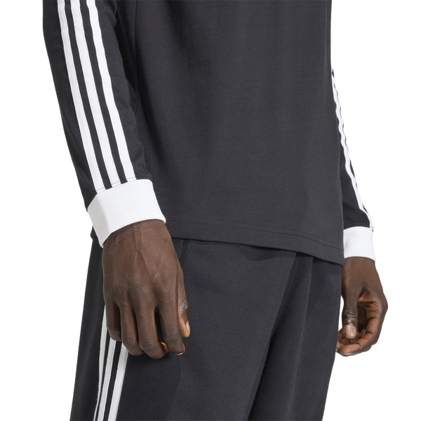 adidas Originals 3 Stripes Long Sleeve T-Shirt - Women's - Black - Image 4