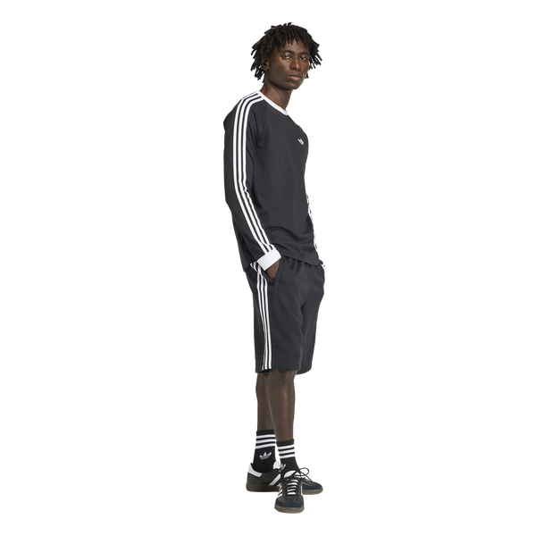 adidas Originals 3 Stripes Long Sleeve T-Shirt - Women's - Black - Image 5