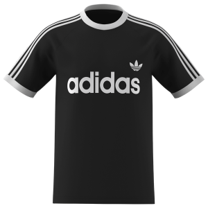 adidas 3-Stripes Slim Ringer T-Shirt - Men's - Black/White