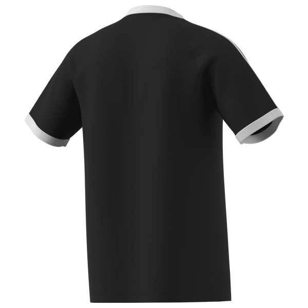 adidas 3-Stripes Slim Ringer T-Shirt - Men's - Black/White - Image 2