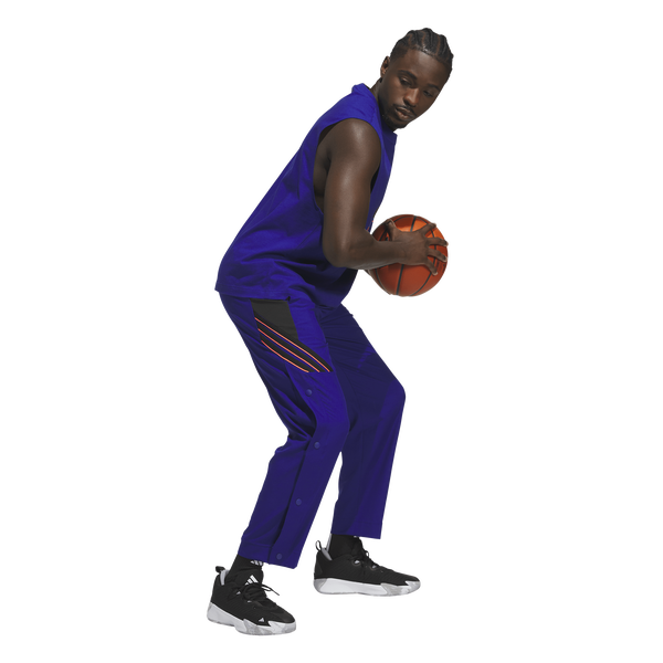 adidas CrazyLite Woven Basketball Pants - Men's - Mystery Ink/Black/Solar Turbo - Image 5