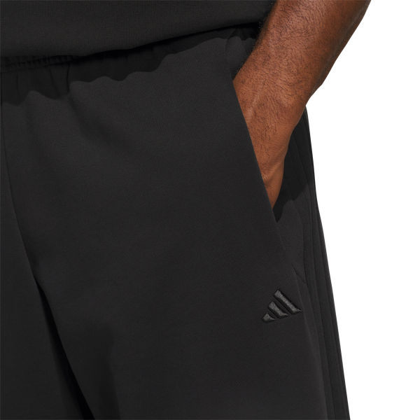 adidas Basketball Fleece 3-Stripe Pants - Men's - Black - Image 3