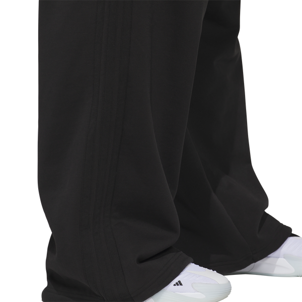 adidas Basketball Fleece 3-Stripe Pants - Men's - Black - Image 4