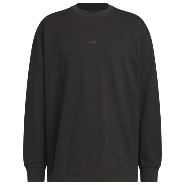 adidas Basketball Single Jersey Long Sleeve T-Shirt - Men's - Black - Image 6