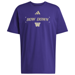 adidas College Slogan Short Sleeve T-Shirt - Men's - Purple