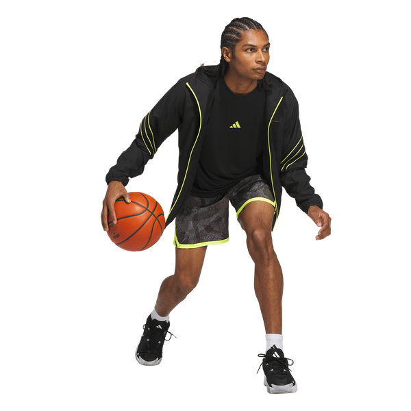 adidas Crazy Lite Basketball Jacket - Men's - Black/Solar Lemon - Image 5