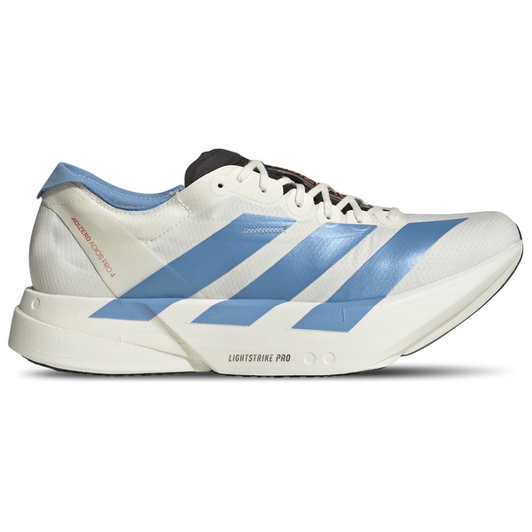 adidas adizero adios Pro 4 - Men's - Off White/Light Blue/Bright Red