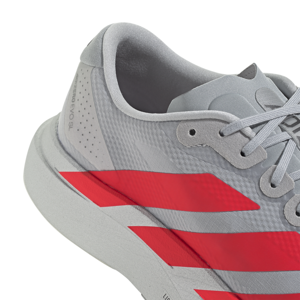 adidas Adizero Evo SL Woven - Men's - Silver Metallic/Lucid Red/Iron Metallic - Image 7