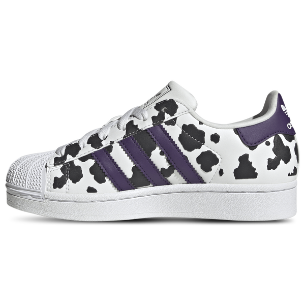 adidas Originals Superstar II - Boys' Grade School - Crystal White/Violet/Footwear White - Image 2