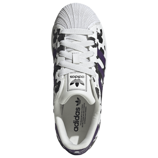 adidas Originals Superstar II - Boys' Grade School - Crystal White/Violet/Footwear White - Image 4