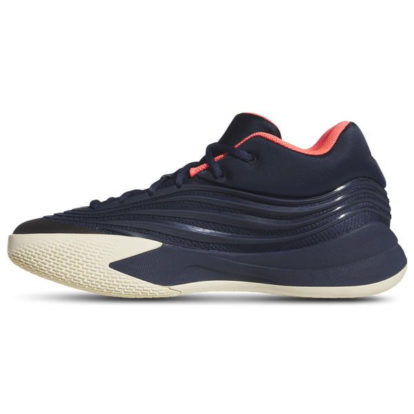 adidas Dame X Basketball - Men's - Night Indigo/Warm Vanilla/Solar Turbo - Image 2