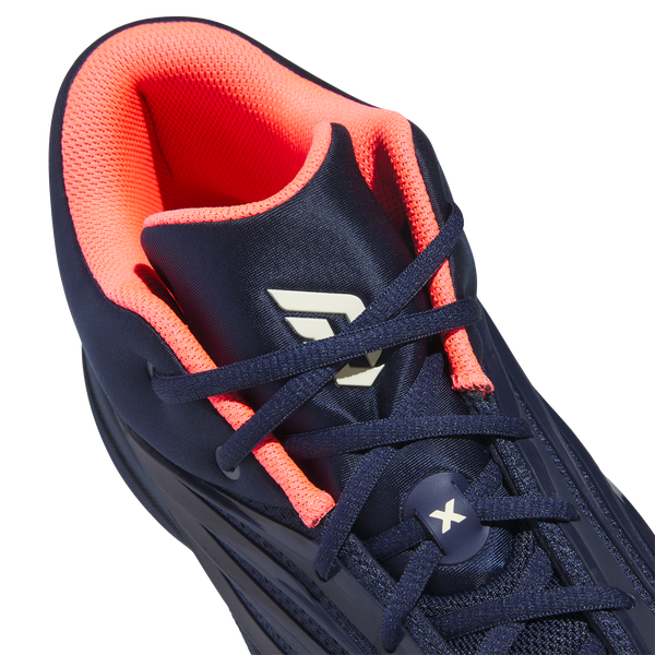 adidas Dame X Basketball - Men's - Night Indigo/Warm Vanilla/Solar Turbo - Image 6