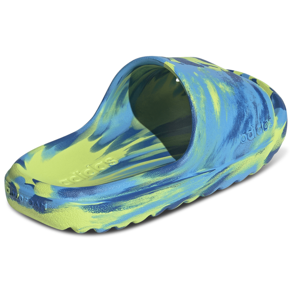 adidas Adilette Lumia - Boys' Preschool - Solar Slime/Lucid Aquamarine/Team Royal Blue - Image 3