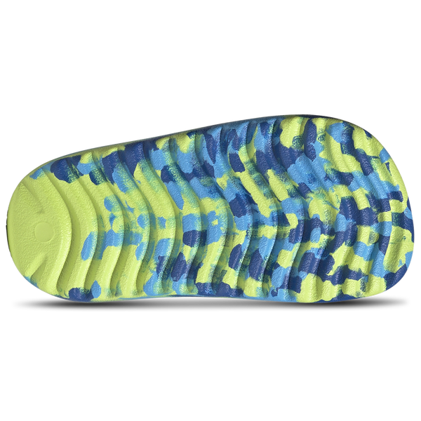 adidas Adilette Lumia - Boys' Preschool - Solar Slime/Lucid Aquamarine/Team Royal Blue - Image 5