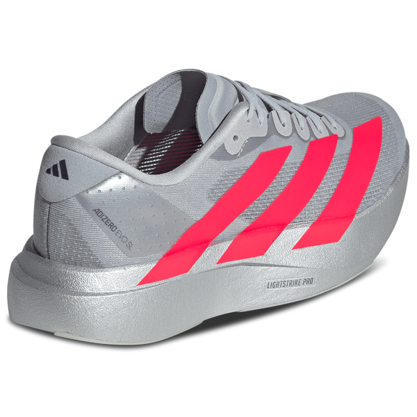 adidas Adizero Evo SL - Women's - Silver Met/Lucid Red/Iron Met - Image 3