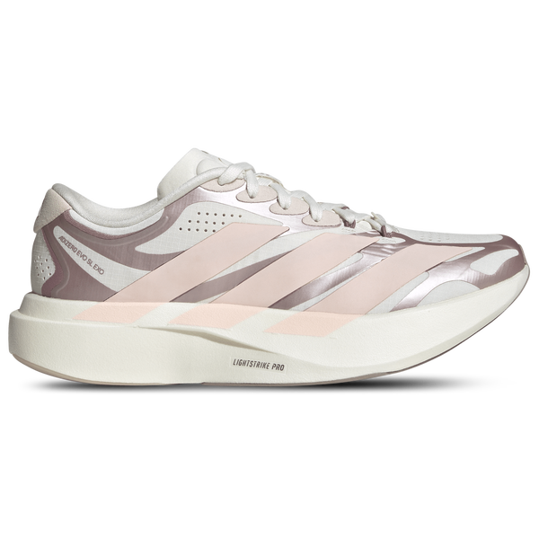 adidas adizero Evo SL Exo - Women's - Vapour Grey Met/Cloud White/Blush Pink