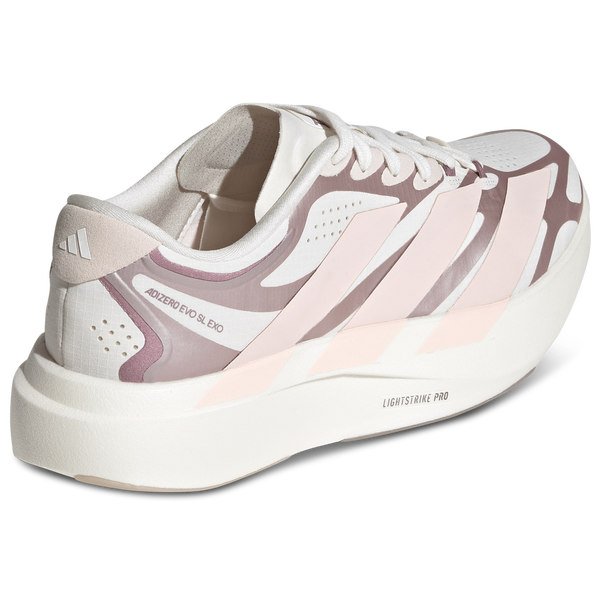adidas adizero Evo SL Exo - Women's - Vapour Grey Met/Cloud White/Blush Pink - Image 3
