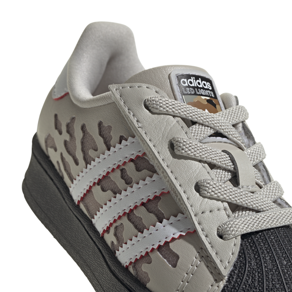 adidas Originals Superstar LED Lights Elastic Lace - Boys' Toddler - Wonder Alumina/Footwear White/Core Black - Image 7