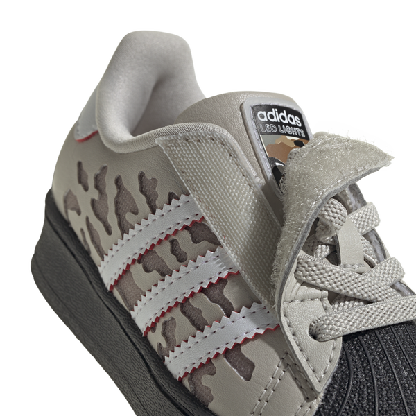 adidas Originals Superstar LED Lights Elastic Lace - Boys' Toddler - Wonder Alumina/Footwear White/Core Black - Image 8
