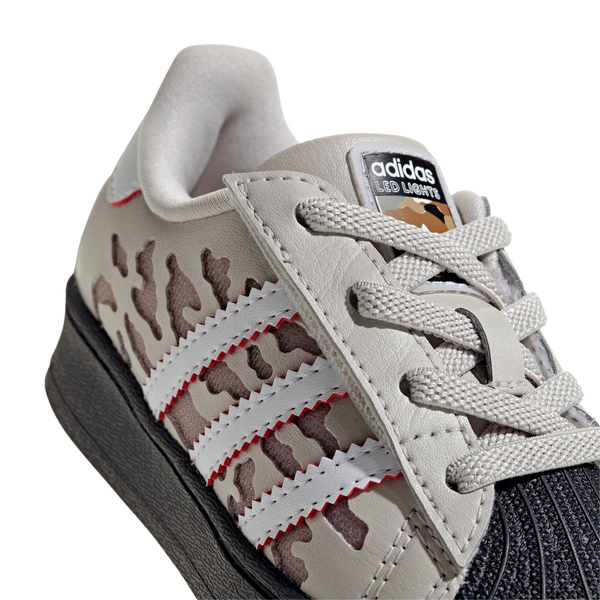 adidas Originals Superstar Led Lights Elastic Lace - Boys' Preschool - Wonder Alumina/Footwear White/Wonder White - Image 7
