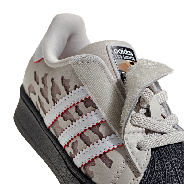 adidas Originals Superstar Led Lights Elastic Lace - Boys' Preschool - Wonder Alumina/Footwear White/Wonder White - Image 8