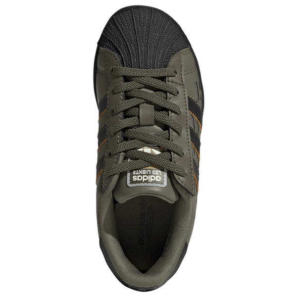 adidas Originals Superstar Led Lights Elastic Lace - Boys' Preschool - Silver Pebble/Olive Strata/Core Black - Image 4