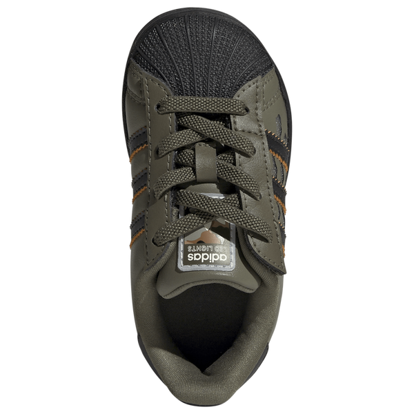 adidas Originals Superstar LED Lights Elastic Lace - Boys' Toddler - Silver Pebble/Olive Strata/Core Black - Image 4