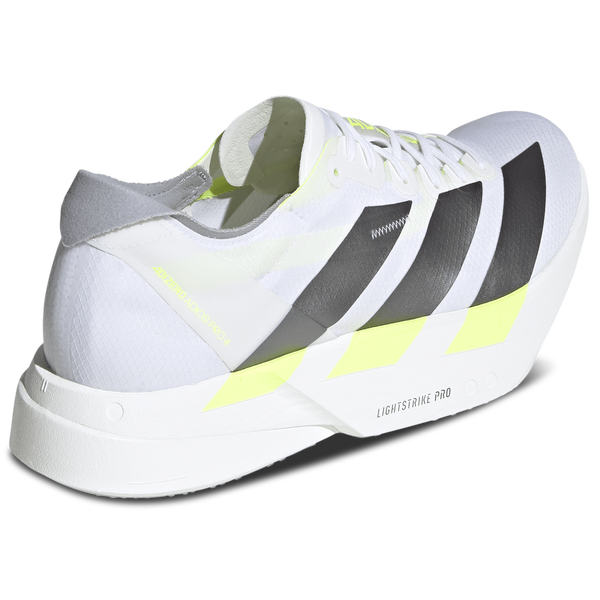adidas adizero adios Pro 4 - Men's - White/Iron Metallic/Solar Yellow - Image 3