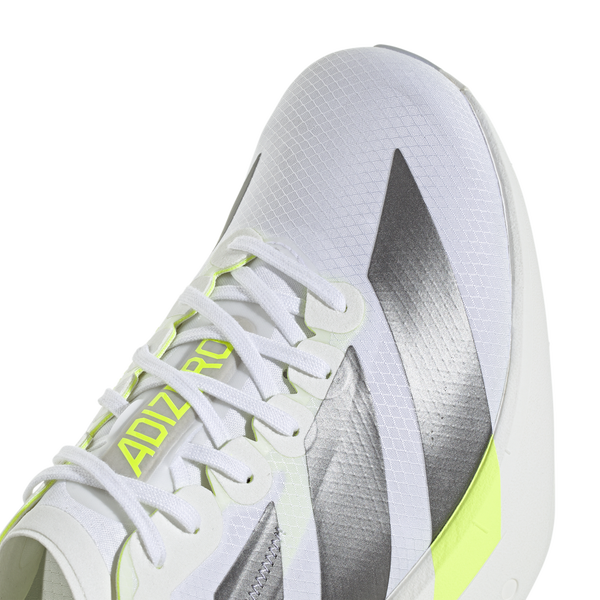 adidas adizero adios Pro 4 - Men's - White/Iron Metallic/Solar Yellow - Image 6