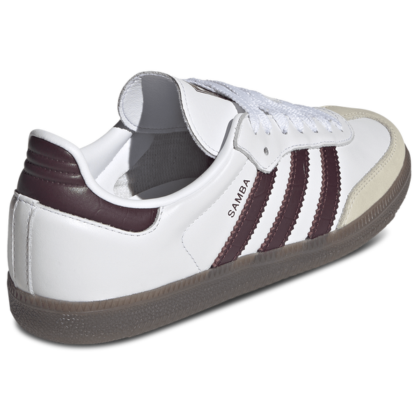 adidas Originals Samba OG - Women's - Footwear White/Maroon/Gum - Image 3