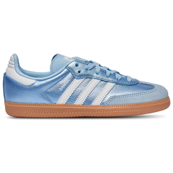 adidas Originals Samba - Girls' Preschool - Footwear White/Metallic Blue