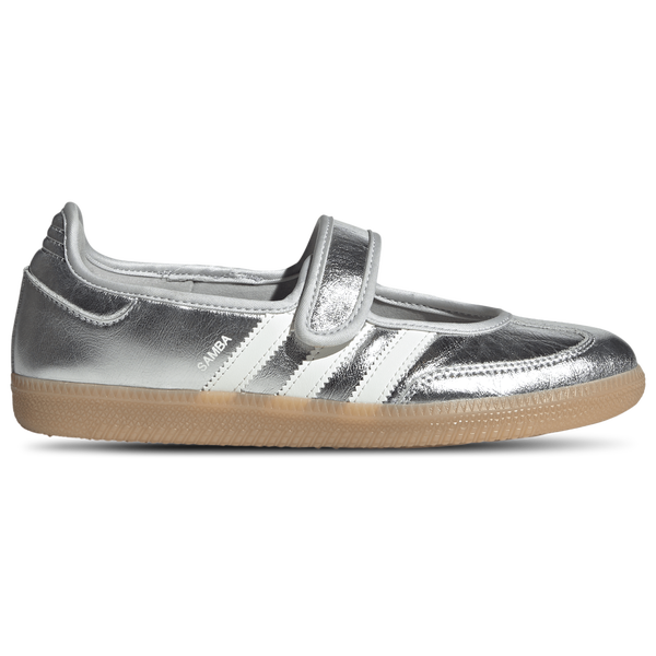 adidas Originals Samba Jane - Women's - Silver Metallic/Off White/Gum