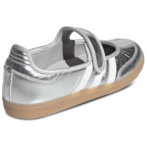 adidas Originals Samba Jane - Women's - Silver Metallic/Off White/Gum - Image 3