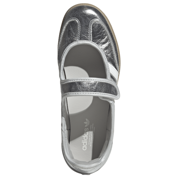 adidas Originals Samba Jane - Women's - Silver Metallic/Off White/Gum - Image 4