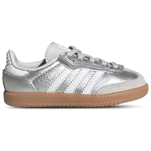 adidas Originals Samba - Girls' Toddler - Silver/White