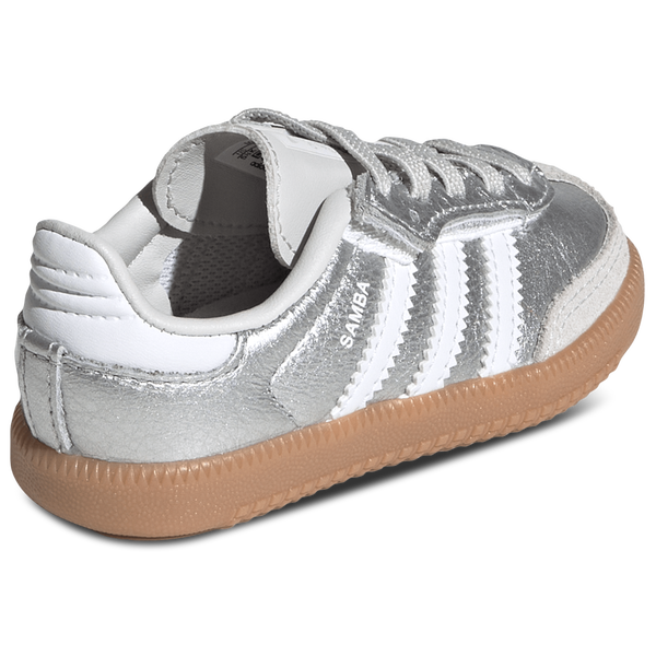 adidas Originals Samba - Girls' Toddler - Silver/White - Image 3