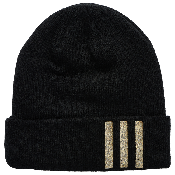 adidas Originals Off Set 3-Stripe Beanie - Men's - Gold/Black - Image 2