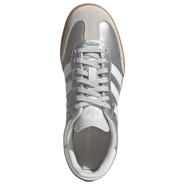 adidas Originals Samba - Girls' Grade School - Silver/White - Image 4